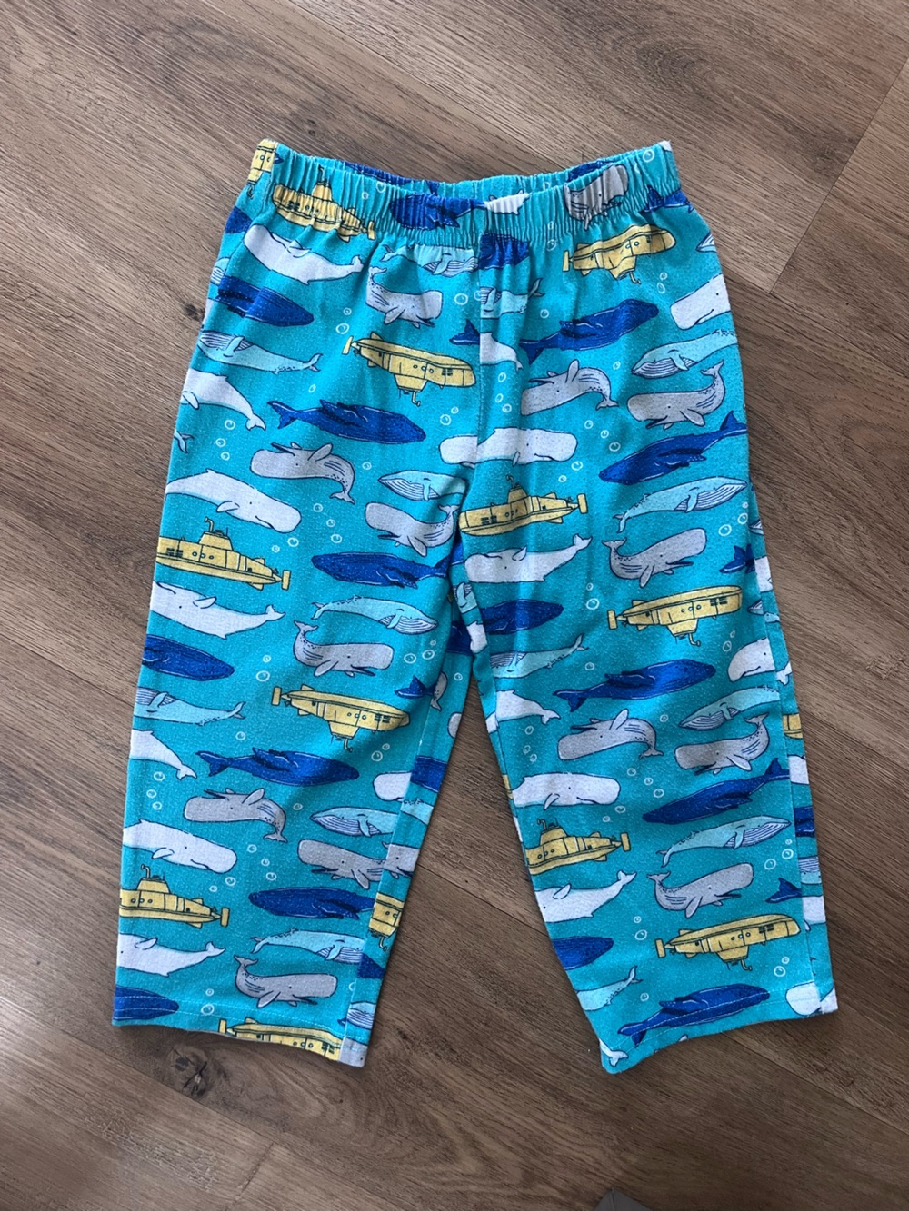 Carter's Teal Blue Whale & Submarine Pajama Pants 3T